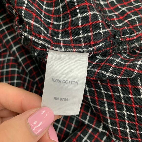 J Jill Shirt Womens Petite Large Multi Plaid Double Cloth Pearl Button Up Tunic - Picture 10 of 15